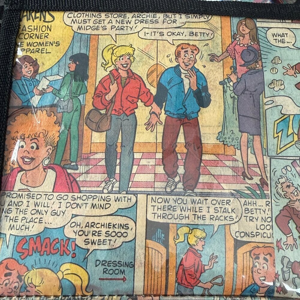 Vintage ARCHIE Comic Book Cartoon Zippered Makeup Bag Vinyl Pouch Case - Picture 10 of 11